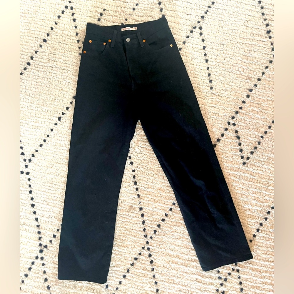 Levi’s ribcage straight ankle black jeans size 26